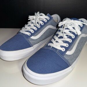 Vans Old Skool Blue Jean Colored Lace-Up Sneakers